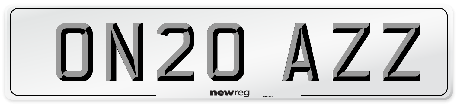 ON20 AZZ Number Plate from New Reg